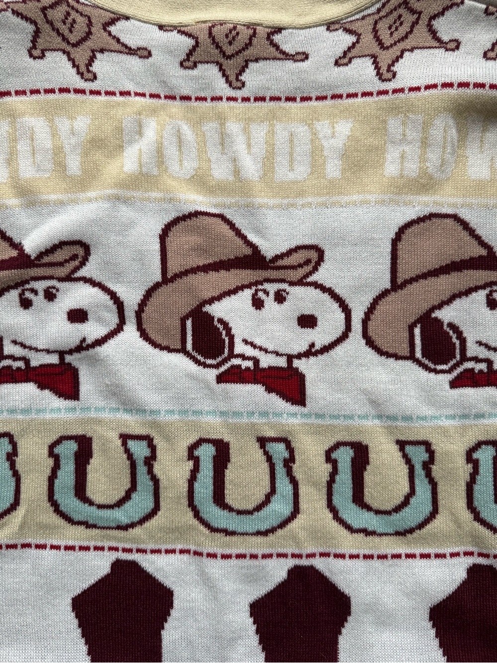 Peanuts Snoopy Western Howdy Button-Front Cardigan size XS - Picture 5 of 7